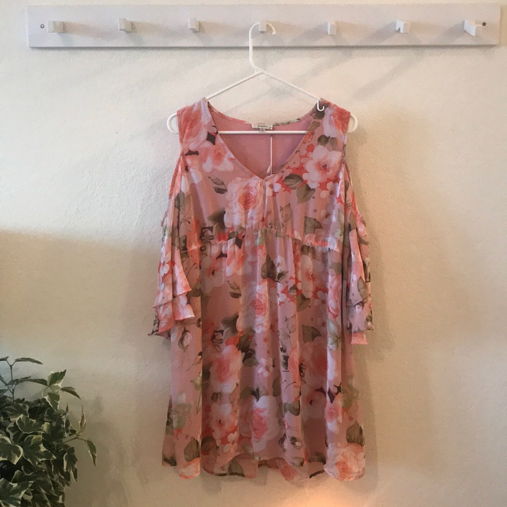 Pink floral dress